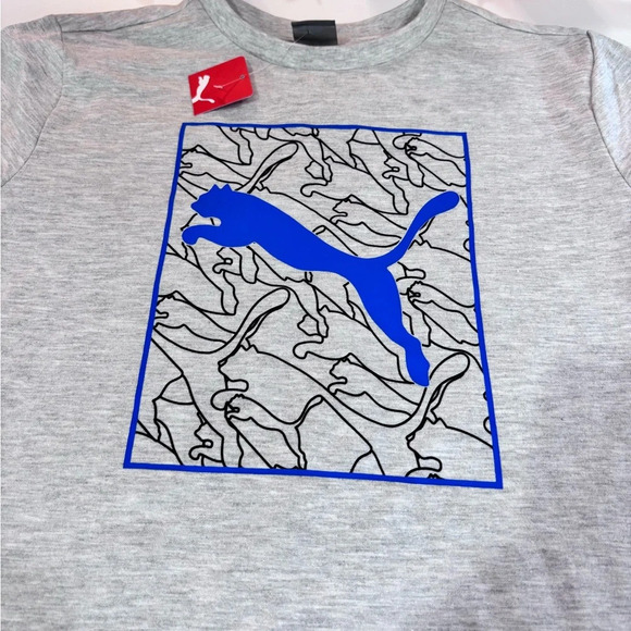 Puma Graphics Cat Logo Gray T-Shirt  NWT🌟 - Picture 3 of 5